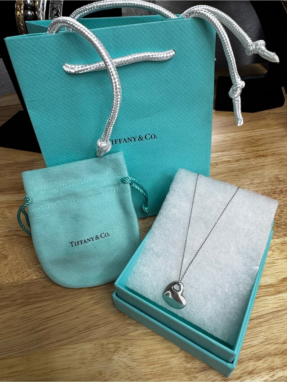 Tiffany&Co. Heart within a heart necklace